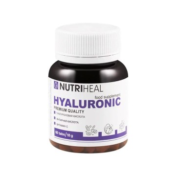 NUTRIHEAL, Комплекс с гиалуроновой и янтарной кислотой, с Витамином C, таблетки, 60 шт.