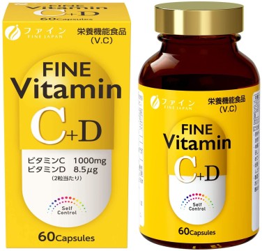 FINE, Витамин C + D3, капсулы, 60 шт.